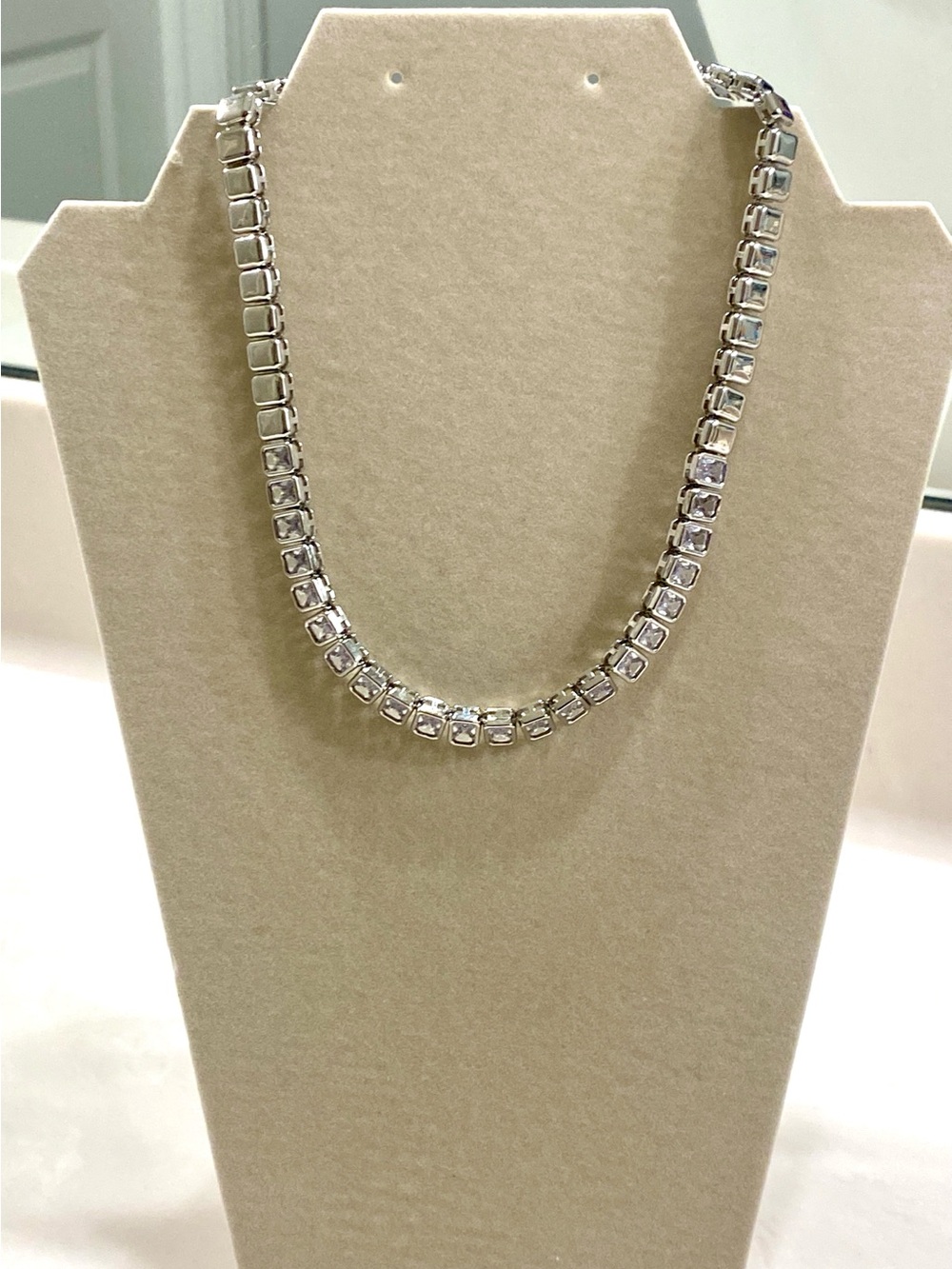 Splash Calloway Silver Crystal Link Necklace